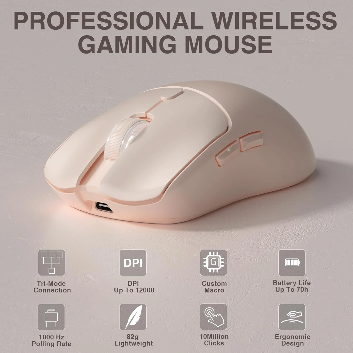 Esports Gamer - Mouse Gamer Sem Fio Tri-mode AULA
