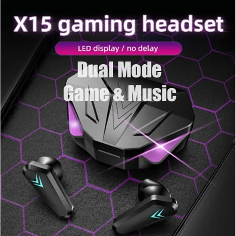 Esports Gaming Monitor - Novo x15 tws fones de ouvido